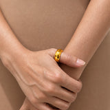 chunky gold dome ring