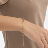 Serena Paperclip Gold Plated Bracelet