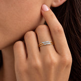 Elara Twin Row Diamond Ring