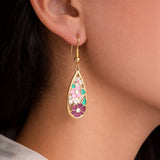 Mosaic Bloom Drop Earrings