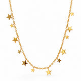 Stellar Kiss Gold Plated Necklace