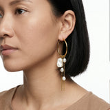 Pearl Drop Hoops