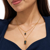 Midnight Prism Gold Plated Necklace