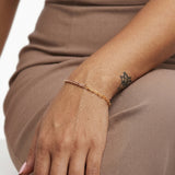 Pink Link Gold Plated Bracelet