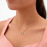 Luminara Crystal Circle Necklace