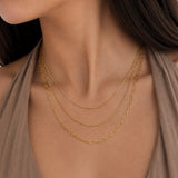 Threaded Layered Gold Plated Necklace
