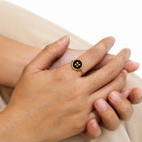 Black Clover Gold Plated Ring