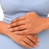Honey light Curve Ring