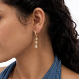 Daisy Drip Diamond Gold Plated Earrings