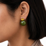 Green Muse Gold Plated Earrings