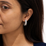 Celine Silver Micro Diamond Earring