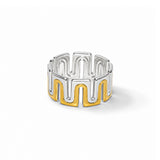 Silver Harmony Gold Plated Ring