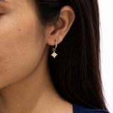 Star Gold Plated Hoop Earrings