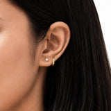 Second Piercing Spark Gold Plated Huggies