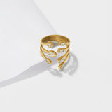 Meadow Diamond Gold Plated Ring