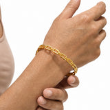 Elara Diamond Gold Plated Link Bangle