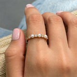 Pearl Radiance Gold Plated Ring