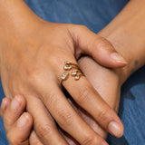 Velvet Twist Diamond Gold Plated Ring