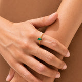 Amber Charm & Twist Ring