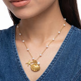 Ocean Pearl Gold Plated Necklace