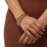 Gilded Trio Gold Plated Bangle