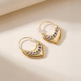 Two-Tone Heart Earrings