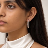 Silver Opulent Curve Hoops