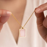 Rectangle Natural Stone Necklace