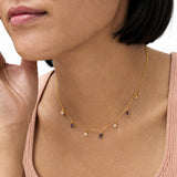 Amber Charm Gold Plated Necklace