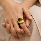 Maple Mist Brown Gold Plated Ring