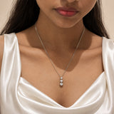 Silver Snowflake Diamond Necklace