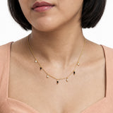 Amber Charm Gold Plated Necklace