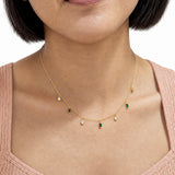 Amber Charm Gold Plated Necklace