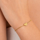 Golden Heartbeat Charm Bracelet