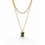 Emerald Double Chain Elegance