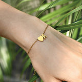 Heart & Initial Charm Bracelet