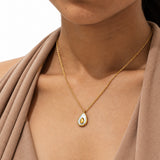 Green Avo Gold Plated Necklace