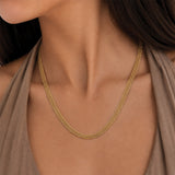 Veloura Gold Plated Mesh Choker Necklace
