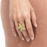 Starfish Gold Plated Charm Ring