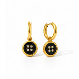 Black Clover Gold Plated Earrings