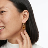 Amber stone earrings
