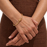 Knot Cuff Gold Plated Bracelet