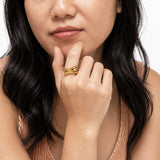 Velvet Knot Gold Plated Ring