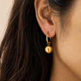 Solis Gold Plated Coin Hoop Earrings