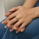 Poise Diamond Gold Plated Ring