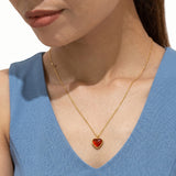 Carnelian Love Gold Plated Pendant