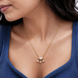 Snowdrop Diamond Gold Plated Necklace