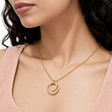 Double Grace Diamond Gold Plated Necklace