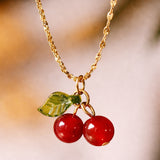 Cherry Muse Pendant Necklace