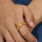Auric Bloom Gold Plated Ring